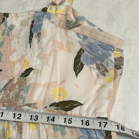 NWT TORRID Floral Button Front Sundress Size 1X Smocked Back Pockets Lined Rayon - Picture 7 of 9